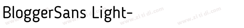 BloggerSans Light字体转换